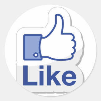 Like Button (Like Me) Classic Round Sticker
