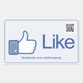 Like Button - Promotional Stickers With Qr Code by eatlovepray at Zazzle