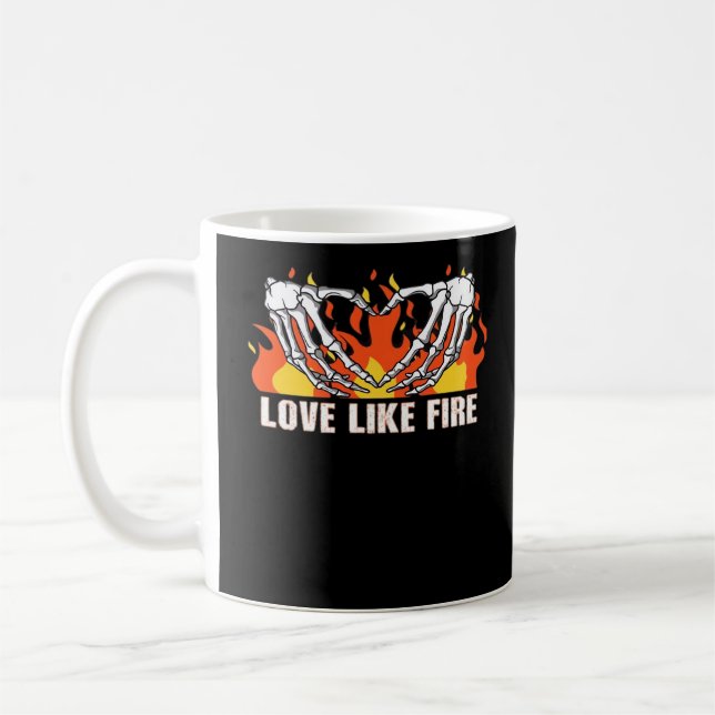 Like Classic - Skeleton Hands Heart  Coffee Mug (Left)