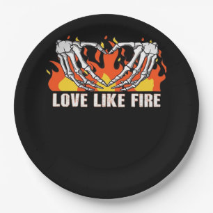 Like Classic - Skeleton Hands Heart  Paper Plates