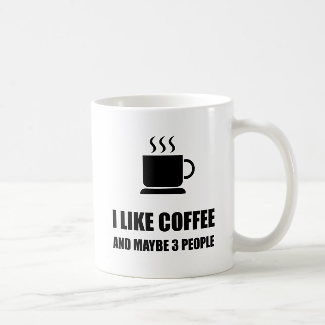 Like Coffee Three People Funny Coffee Mug (Right)
