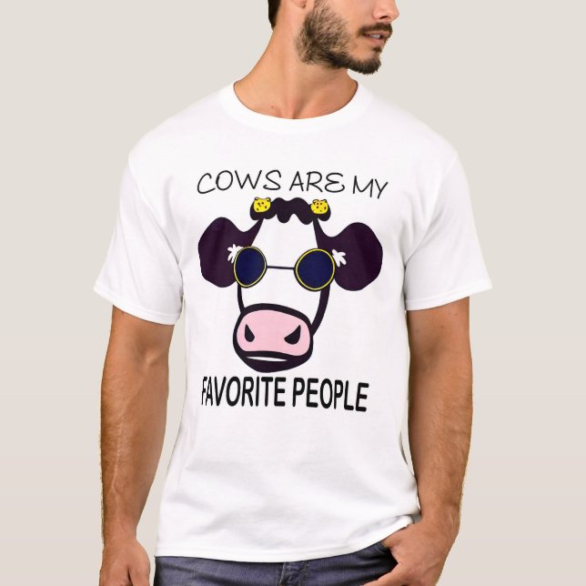 Like Cows more than People T-Shirt (Front)