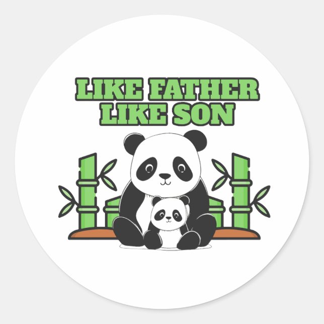Like Father Like Son Classic Round Sticker (Front)