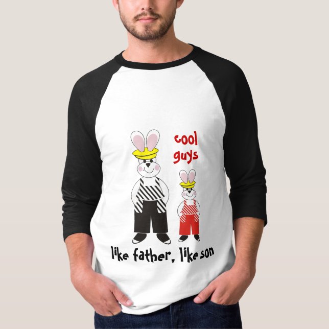 Like Father Like Son Funny T-shirts (Front)