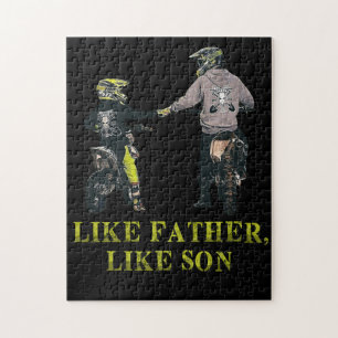 Like Father Like Son Motocross Dirt Bike Jigsaw Puzzle