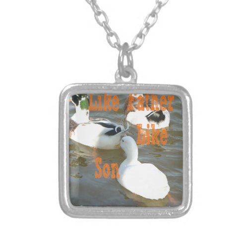 Like Father Like Son Silver Plated Necklace