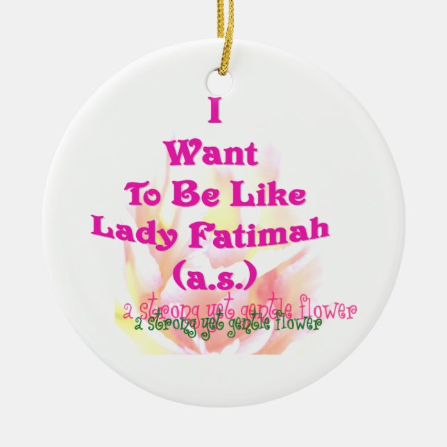Like Fatimah Ceramic Ornament (Front)