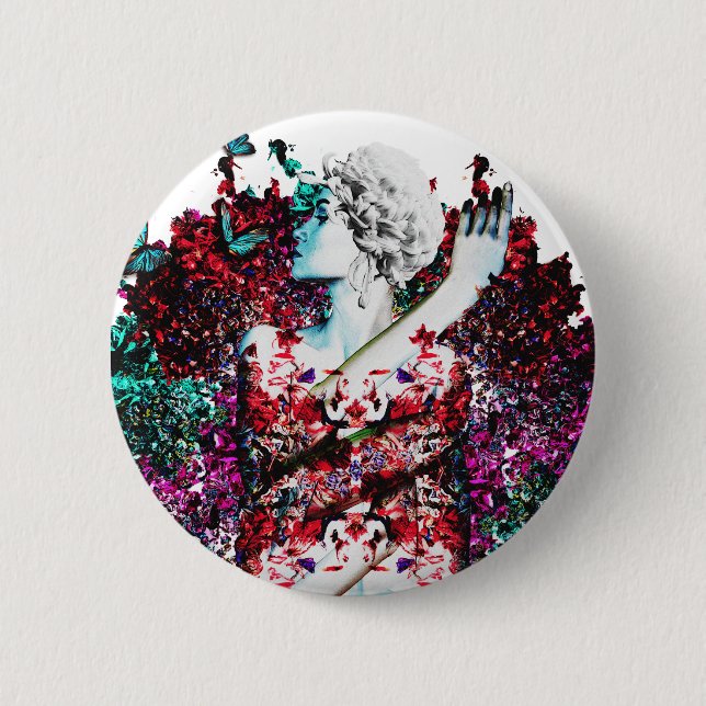 Like Flowering Flowers Button (Front)