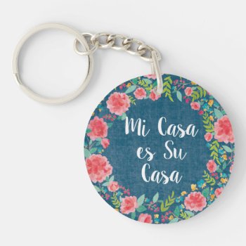 Like Frida Viii | Mi Casa Es Su Casa Keychain by wildapple at Zazzle