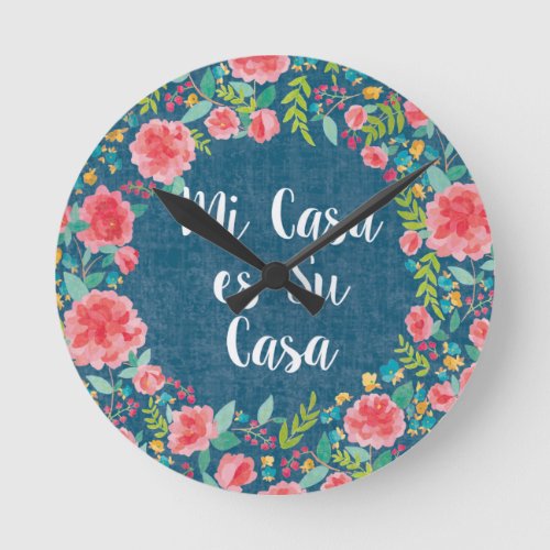 Like Frida VIII  Mi Casa es Su Casa Round Clock