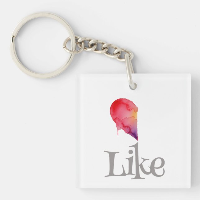 Like - half heart keychain (Front)