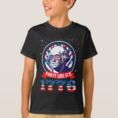 Like It Is 1776 4th Of July George Washington  T_Shirt