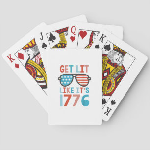 Like It's 1776 Funny 4th Of July Party July 4th Te Poker Cards