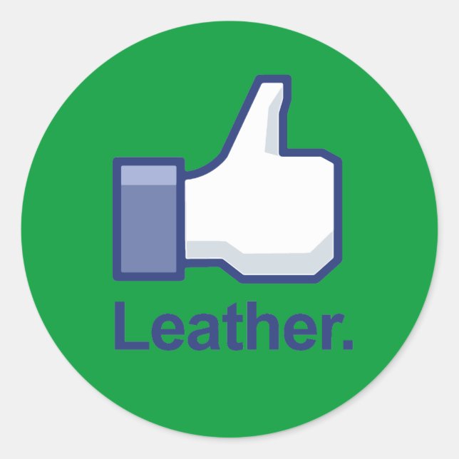 Like Leather Classic Round Sticker (Front)