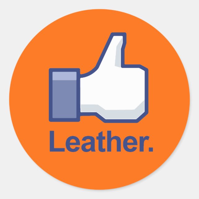 Like Leather Classic Round Sticker (Front)