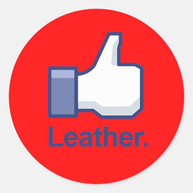 Like Leather Classic Round Sticker (Front)