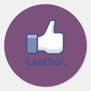 Like Leather Classic Round Sticker