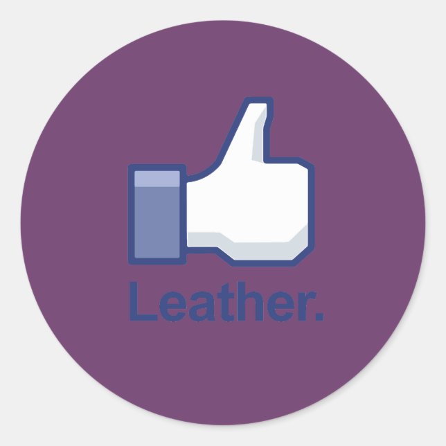Like Leather Classic Round Sticker (Front)