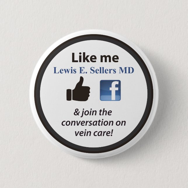 Like LES on facebook Pinback Button (Front)
