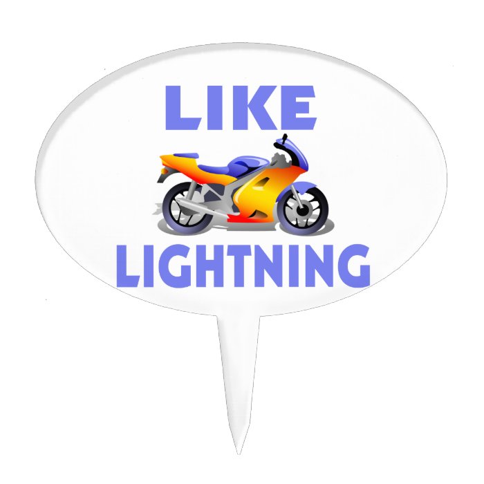 Like Lightining Street Bike Cake Pick