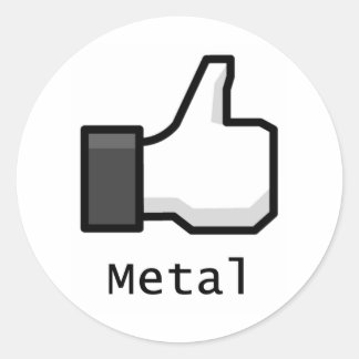 Like Metal Classic Round Sticker