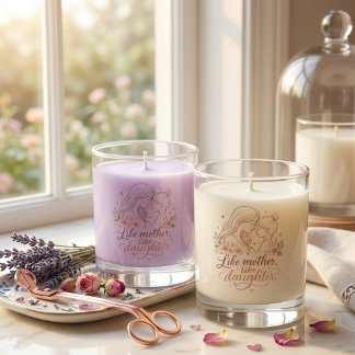 Like Mother Like Daughter - Minimalist Floral Moth Scented Candle