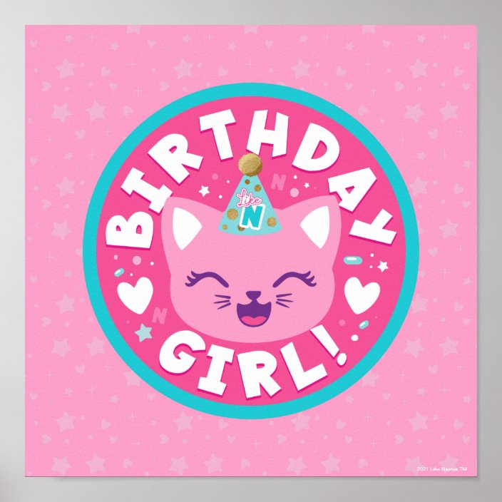 Like Nastya Birthday Girl Poster 