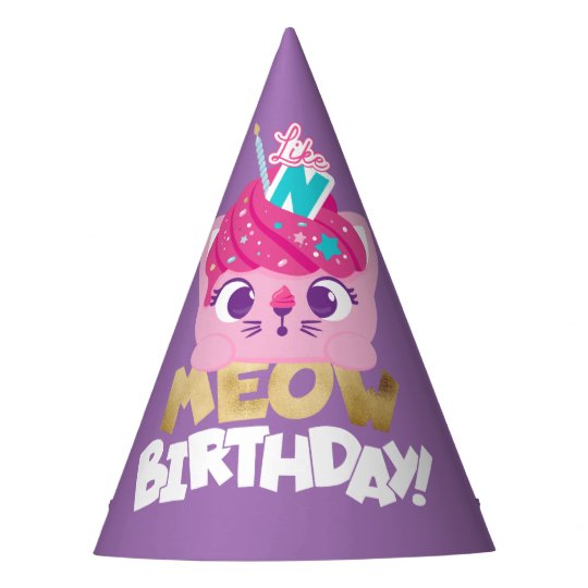 Like Nastya Meow Birthday Party Hat 
