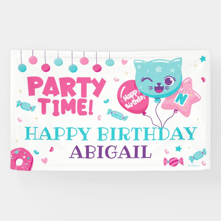 Like Nastya | Party Time Birthday Banner | Zazzle