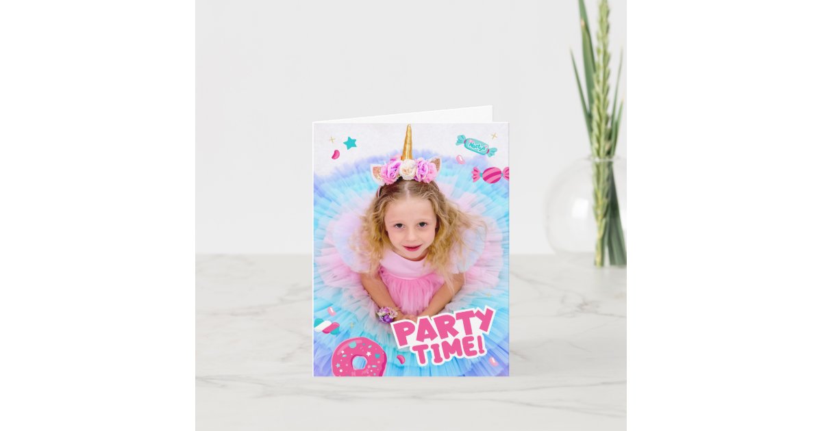 Like Nastya Party Time Birthday Card 