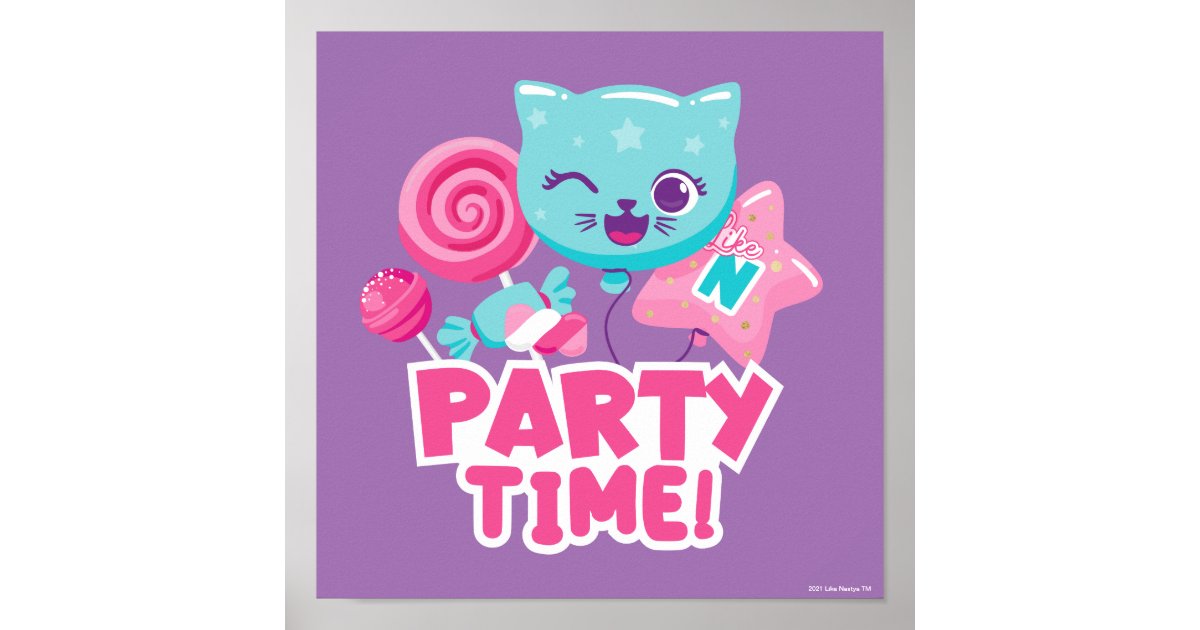 Like Nastya Party Time Poster Zazzle 