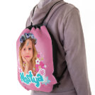 Like Nastya Pink Floral Graphic Drawstring Bag Like Nastya Pink Floral Graphic Drawstring Bag