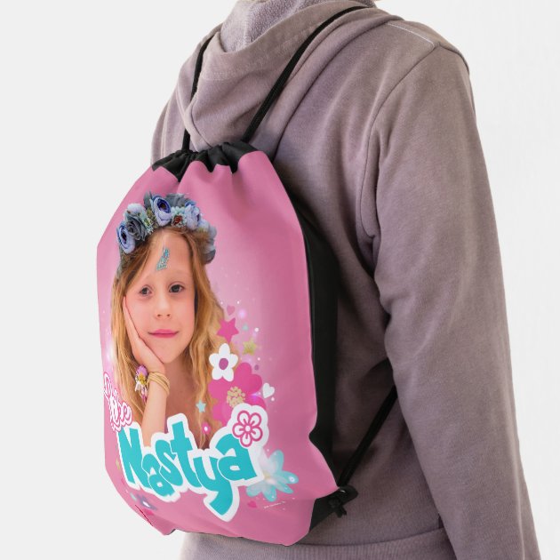 floral drawstring bag