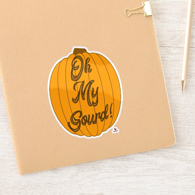 Like Oh My Gourd Fall Pumpkin Cartoon Art Sticker (Notebook)