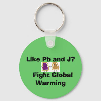 Like Pb and J? Fight Global Warming Keychain