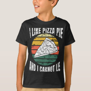 Like Pizza Pie and I Cannot Lie Retro Sun Funny Jo T-Shirt