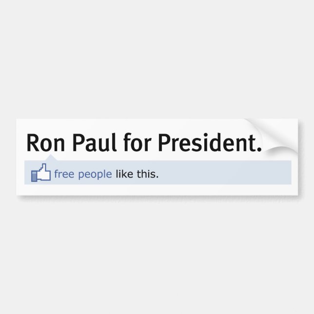 Like Ron Paul Bumper Sticker (Front)