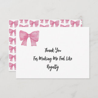 Like Royalty | Pink Bow Card