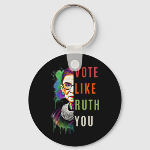 Like Ruth Sent You Colorful Feminist Art  Keychain