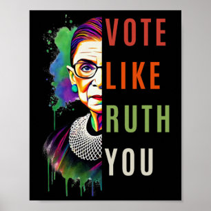Like Ruth Sent You Colorful Feminist Art Poster