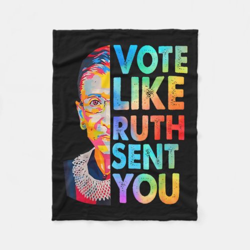 Like Ruth Sent You Funny Vintage Feminist  Fleece Blanket