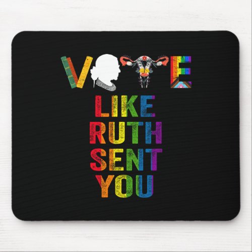 Like Ruth Sent You Shirt Uterus Feminist Lgbt 4  Mouse Pad