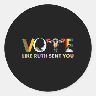 Like Ruth Sent You Shirt Uterus Feminist Lgbt  Classic Round Sticker