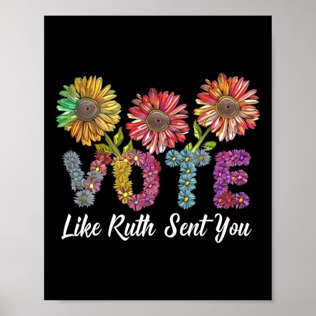 Like Ruth Sent You Shirt Uterus Feminist Lgbt For  Poster (Front)