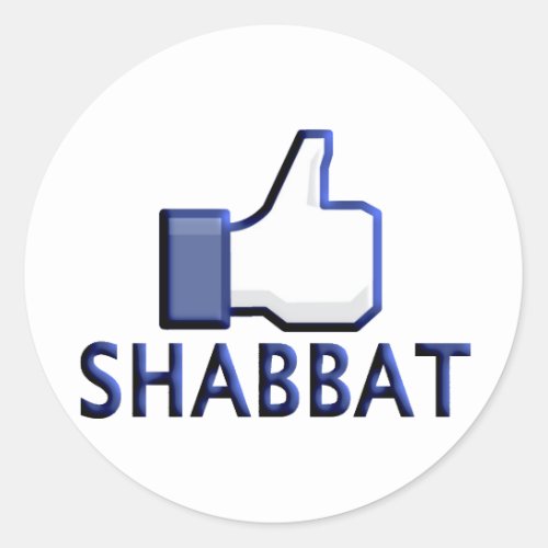 Like Shabbat Classic Round Sticker