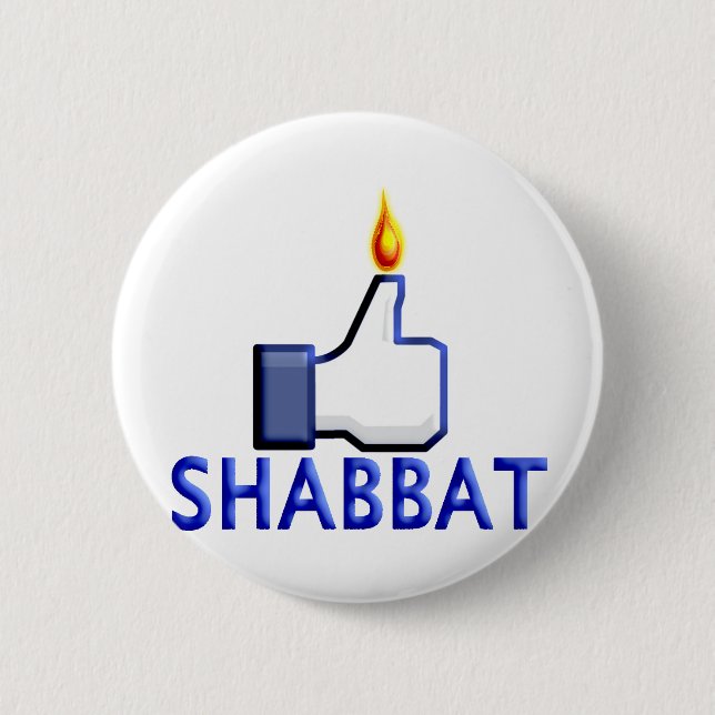 Like Shabbat Pinback Button (Front)