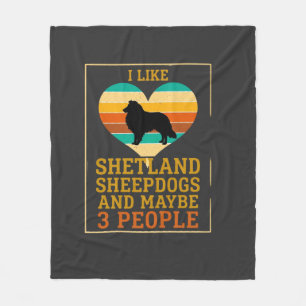 Like Shetland Sheepdogs Maybe People Dog Heart Fleece Blanket