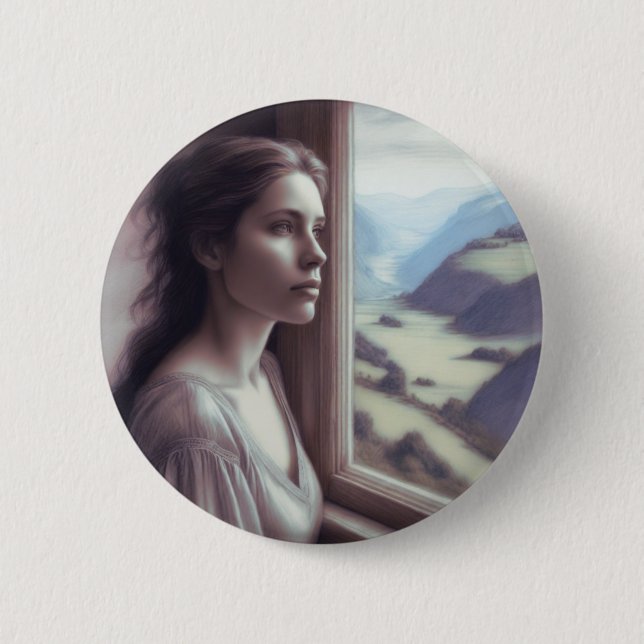 'Like Some Bold Seer in a Trance' Button (Front)