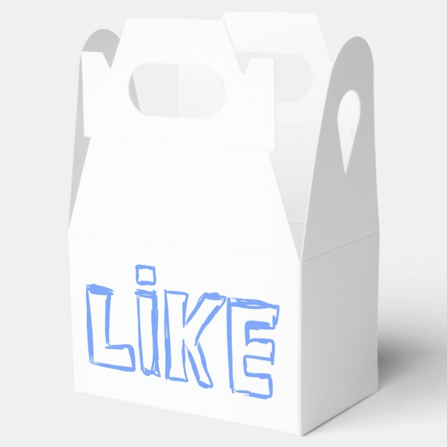 "Like" Text Favor Box (Opened)