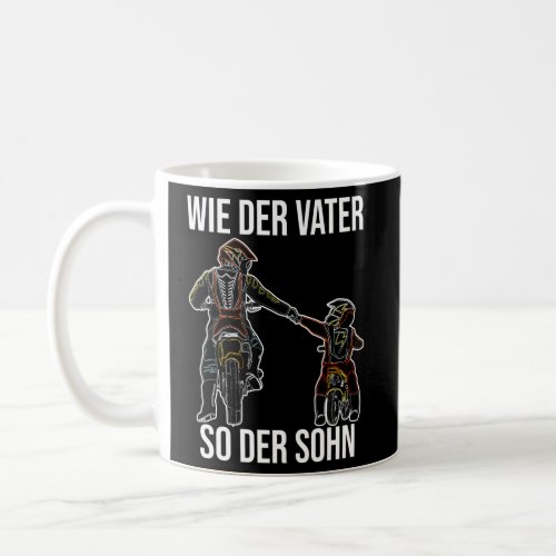 Like The Father So The Son Dad Motocross Motorcycl Coffee Mug